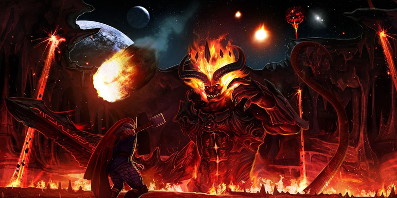 Surtur, en todo su esplendor.